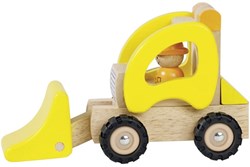 Goki Houten Bulldozer - Speelgoedvoertuig voor kinderen - Constructie