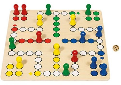 Goki bordspel - Ludo klassiek familiespel 45x45cm karton