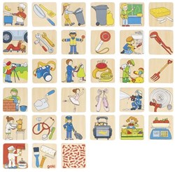 Goki houten memory spel beroepen - educatief speelgoed