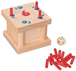 Goki houten dobbelspel Tricky 6 familiespel - bordspel