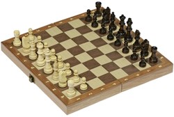 Goki houten schaakset - schaakbord reisspel FSC hout