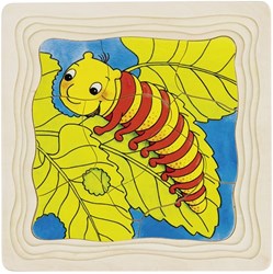 Goki houten puzzel vlinder - educatieve lagenpuzzel 44 stukjes