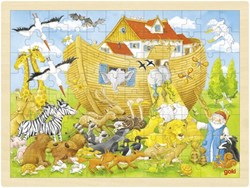 Goki houten puzzel dieren Ark van Noach 96 stukjes FSC