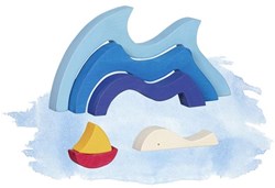 Goki houten bootje speelgoed - Mijn Kleine Bootje Op De Zee
