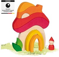 Goki Paddestoelenhuisje houten speelhuisje fantasie speelgoed