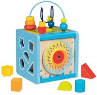 Goki houten activiteitenkubus met spiraal - educatief speelgoed-2