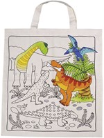 Goki katoenen tas dinosaurus - kindertas XL decoreren