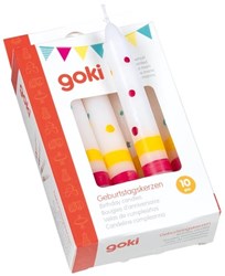 Goki verjaardagskaarsen set - kleurrijke Susibelle kaarsjes