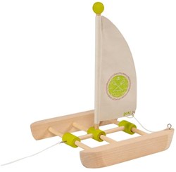 Goki Catamaran bouwpakket - houten speelgoed boot 11-delig