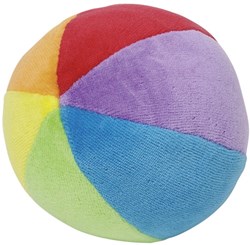 Goki stoffen rammelbal pluche babybal met geluid