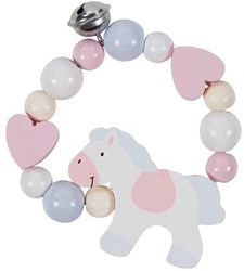 Goki bijtring houten paard - elastische touch ring baby speelgoed