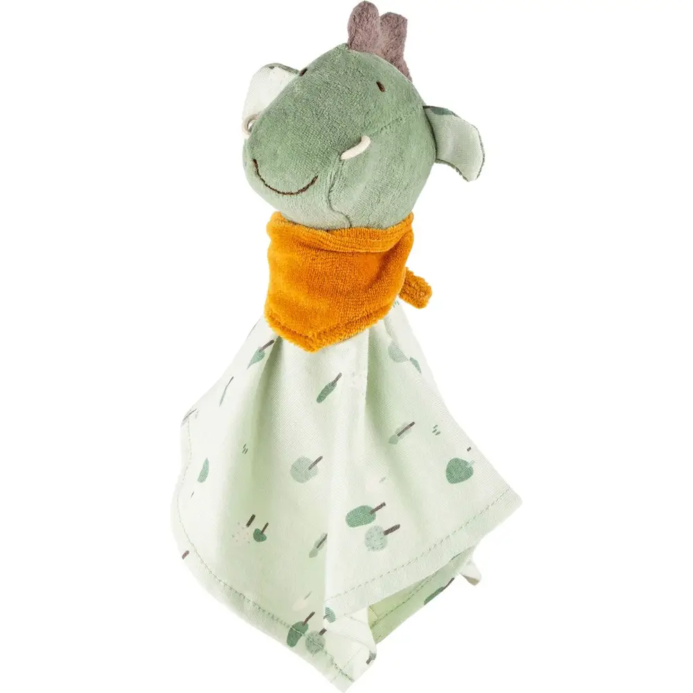 sigikid knuffeldoekje draak baby comforter groen oranje