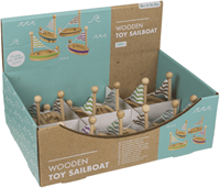 Out of the Blue houten speelgoedbootje - kleurrijk speelgoed voor kinderen-2