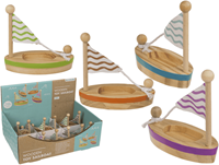 Out of the Blue houten speelgoedbootje - kleurrijk speelgoed voor kinderen