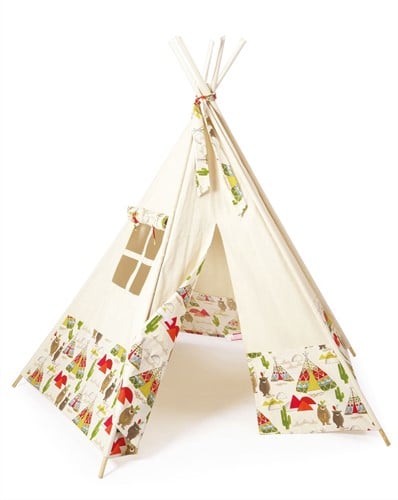 Käthe Kruse Katoenen Grote Tipi tent - Wigwam speeltent voor kinderen - 165 x 183 cm - Extra stabiel door 5 stokken