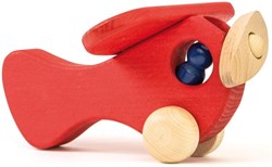 Ostheimer houten vliegtuig rood met poppetje - fantasierijk speelgoed