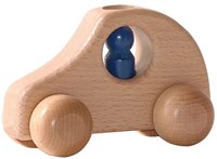 Ostheimer houten auto rood met poppetje duurzaam speelgoed
