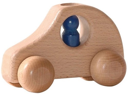 Ostheimer houten auto rood met poppetje duurzaam speelgoed