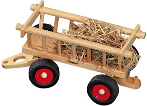 Fagus Houten Speelvoertuig Hooiwagen 29Cm fagus kopen in de aanbieding