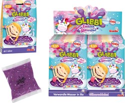 Glibbi eenhoorn glitterbad paars slijm badspeelgoed voor kinderen