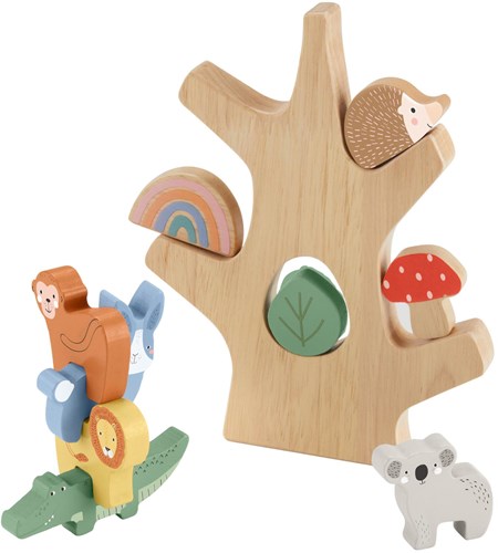 Fisher-Price houten balansboom stapelspeelgoed educatief FSC-3