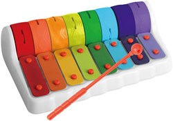 KiddyGo xylofoon speelgoed gekleurd met rollers - muziekplezier