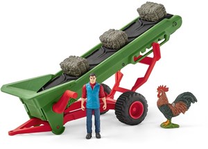 Schleich Farm Life Hooi Transportband Met Boer 42377 schleich kopen in de aanbieding