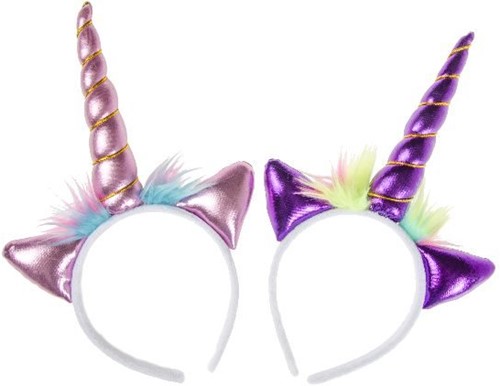 12 Eenhoorn tiara 2 ass. 9703