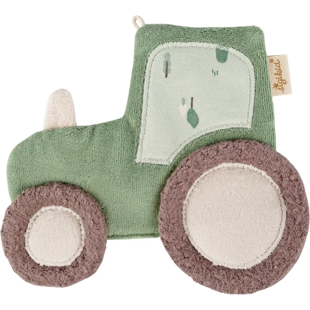 sigikid knuffeldoekje tractor baby speelgoed katoen groen