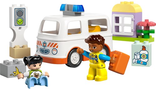 LEGO DUPLO ambulance bouwset met chauffeur en ziekenhuis speelgoed-2