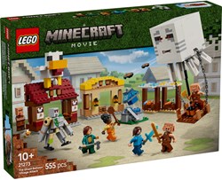 LEGO Minecraft bouwset Ghast-ballon aanval op het dorp - 555 stenen