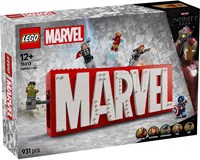 LEGO Marvel bouwset Marvel logo en Avengers minifiguren 76313