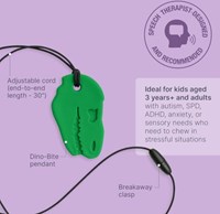 Ark Therapeutics kauwketting Dino-Bite sensorisch speelgoed grijs XXT-3