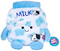 BumBumz knuffel melkpak - pluche speelgoed 30 cm blauw zitzakgevoel