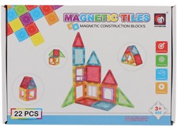 Science magnetische bouwtegels 22-delig kleurrijk constructiespeelgoed