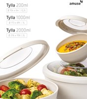 Amuse Tylla bewaardozen set - voedselkommen 3-delig multicolor-3