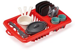 Ecoiffier 100% Chef Afwas Droogrek met Eetset, 23dlg.