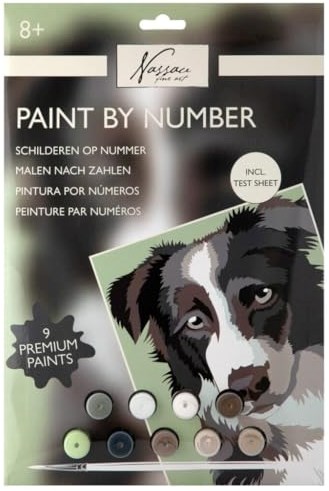 Schilderen op nummer hond