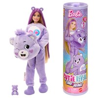 Mattel Barbie pop Care Bears paars - Cutie Reveal modepop met accessoires