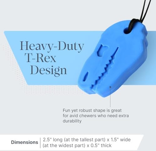 Ark Therapeutics kauwketting Dino-Bite sensorisch speelgoed grijs XXT-2