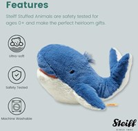 Steiff pluche Tory blue whale, medium blue - 28 cm-3