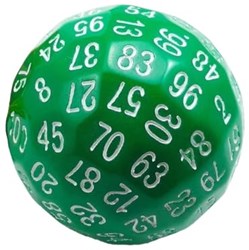 Foam Brain Games dobbelsteen speelgoed 45mm D100 groen multicolor