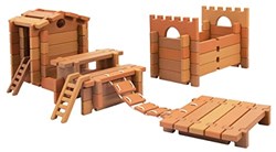 Guidecraft bouwblokken speelgoed - Tabletop Notch Blocks Western 85-delig
