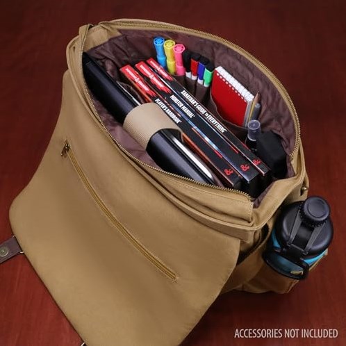 Enhance Gaming canvas messenger bag voor RPG accessoires en boeken-3