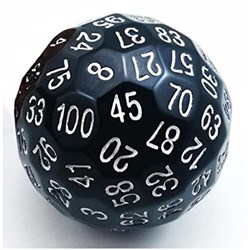 Foam Brain Games dobbelsteen 45mm D100 zwart - educatief speelgoed