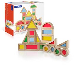 Guidecraft houten bouwblokken regenboog - 20-delige set speelgoed