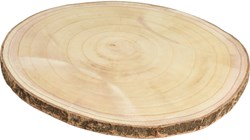 Koopman houten boomschijf decoratie 40 cm - hobby materiaal