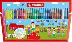 STABILO viltstift set met ergonomische driekantige gripzone - 30 kleuren