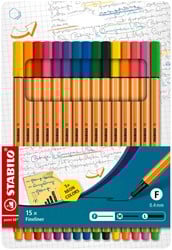 STABILO point 88 - Fineliner - Set Met 15 Stuks