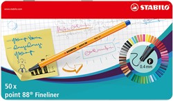 STABILO point 88 - Fineliner - Metalen Set Met 50 Stuks